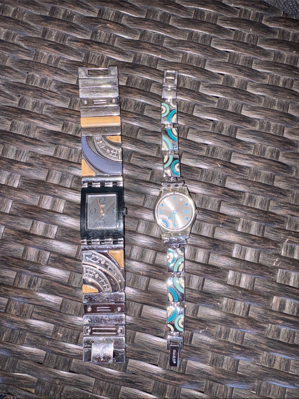Swatch Watch SUBN107G ETHNO JOURNEY, used cond. Needs Battery. Set of 2